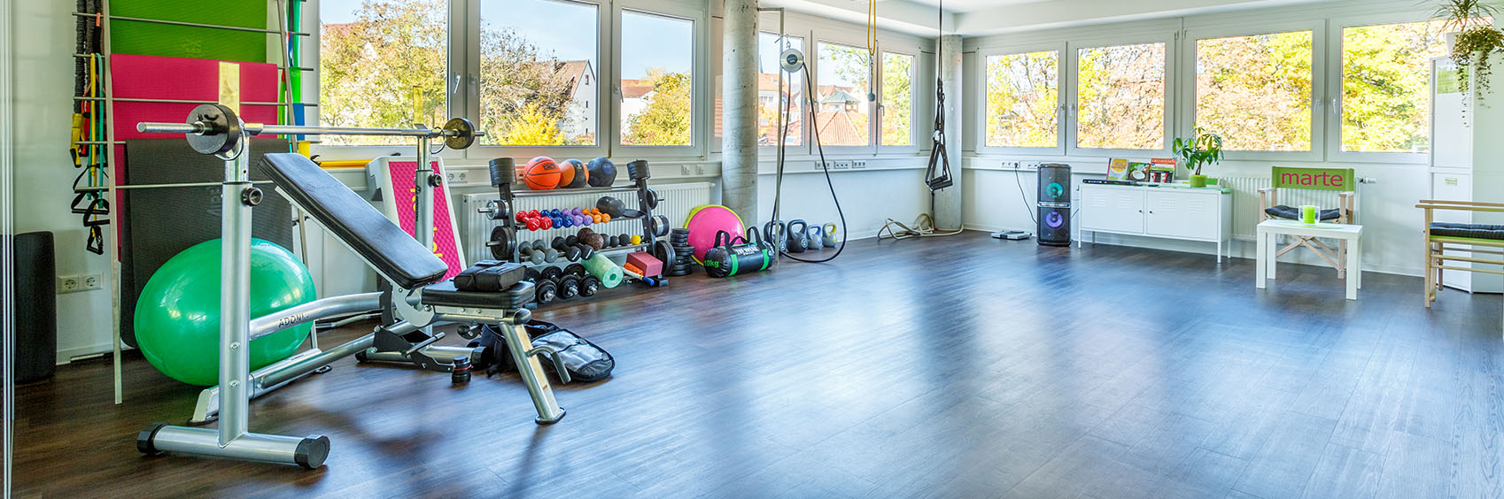Trainingsstudio von Marte Meo Fitness in Dettingen an der Erms